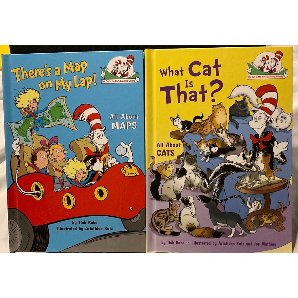Dr Seuss Cat in the Hat Learning Library 2 Book Set Maps and Cats Hardcover
